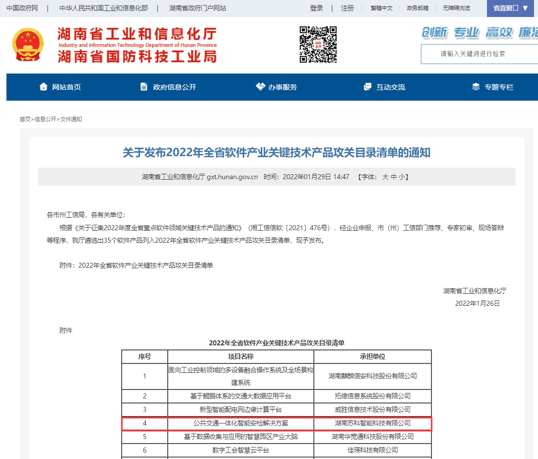 湖南省重点软件产业关键技术攻关目录